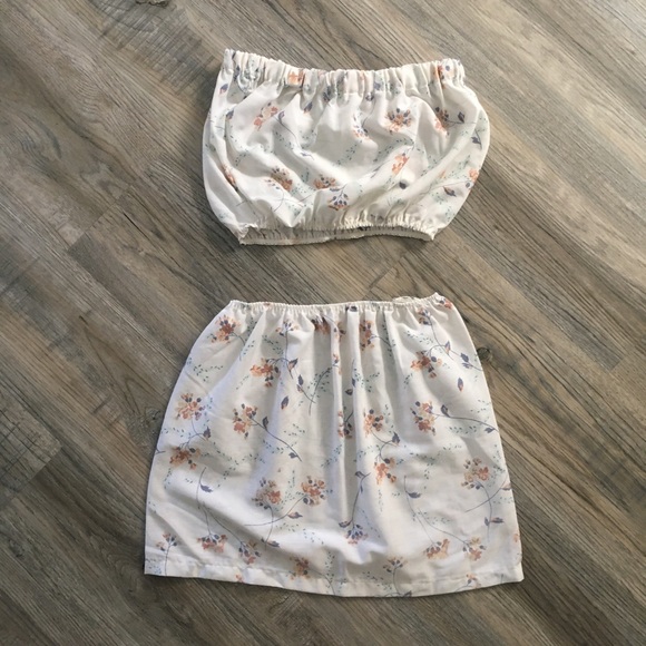 Other - Handmade tube top and skirt matching set